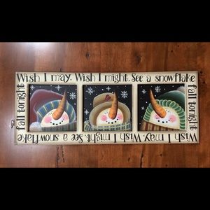 Snowman picture 27” x 11”